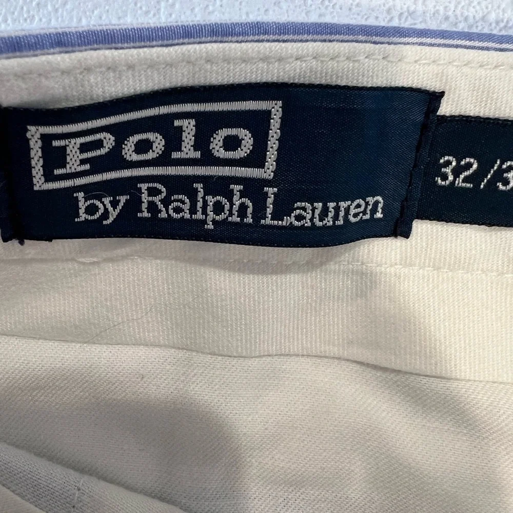 Ralph Lauren striped flat chino cruise Vacation trousers 32X30 Cotton Blend